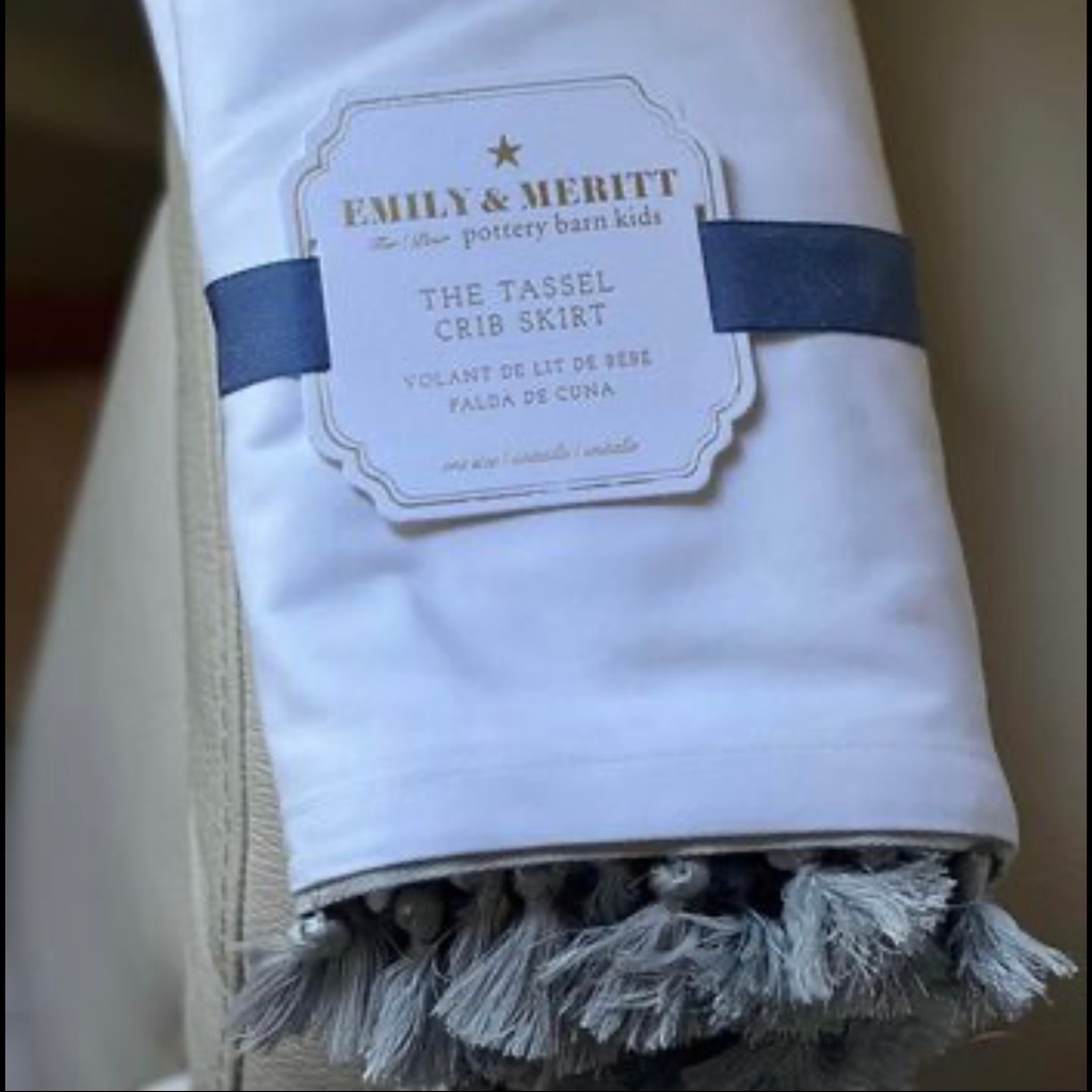 Pottery Barn Emily & Meritt Tassel Crib Skirt